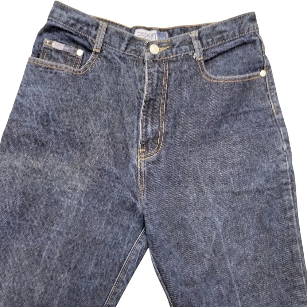 Vintage Esprit Jean Size 30 High Waist Tapered Leg Denim Blue Wash 90s   E222